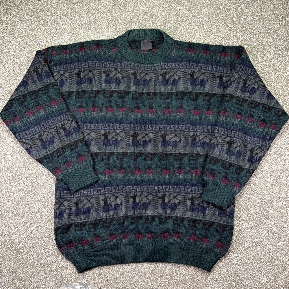 Kactus Artesanias Alpaca Sweater Womens Pullover Alpaca Design Perú Vintage